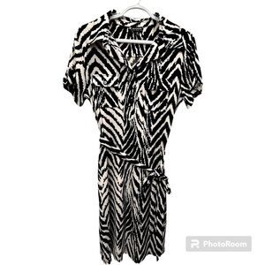 Enfocus Studio black and white tie up dress